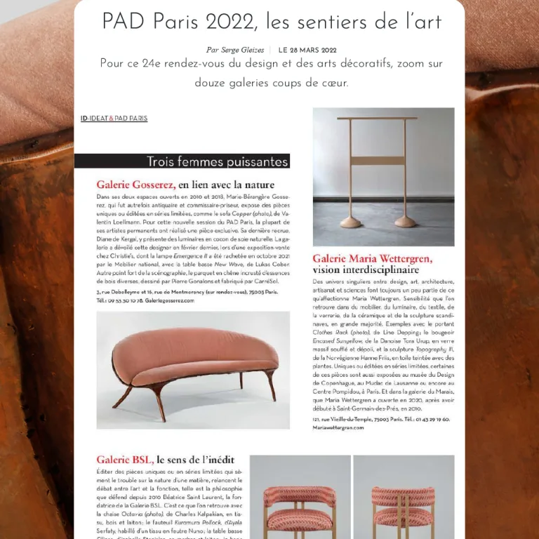 IDEAT - PAD Paris 2022 - Les sentiers de l'art